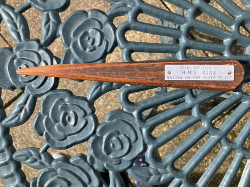 Hms ajax teak letter opener - hms,
