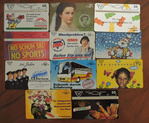 Used phonecards from - 11,