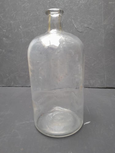 Vintage glass demijohn - glass, large
