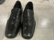 Mens Black Nicole Farhi leather shoes size 43