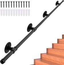 4M Handrails for Stairs Black Indoor Bannister Stair Handrail Stair For Auction
