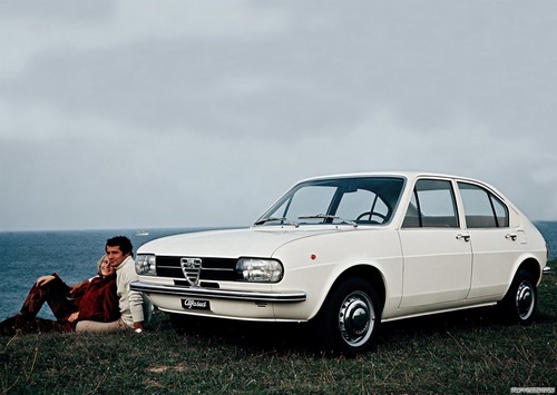 Classic car coastal scene - coastal, wall