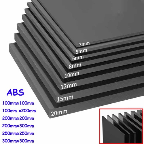 Black abs plastic - black, sheet