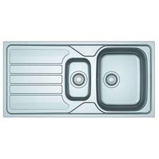 Franke Kitchen Sink Inset 1.5 Bowl Stainless Steel Reversible Drainer 1000x500mm