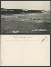 China Old Postcard The Grand Stadium of Dairen Japanese Flag of Japan Sports 大連