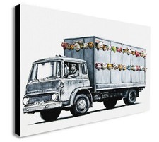 Banksy street art meat - banksy,