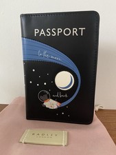 Radley London “to The Moon And Back Again” Leather Passport Cover GC FREE P&P