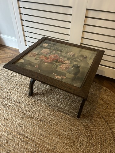 Vintage oak folding fire - oak,