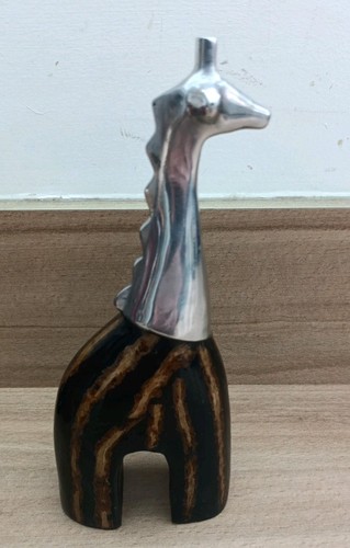 Metal wood giraffe - wood, figure
