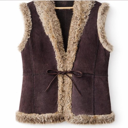 Brown real leather - brown,