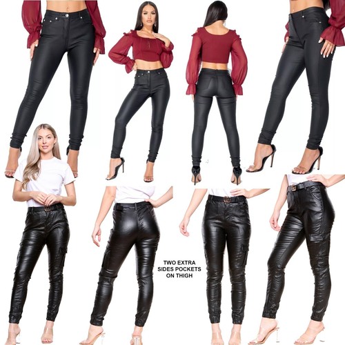 Womens high waist wet look - high,