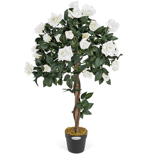 Artificial rose tree potted - artificial,