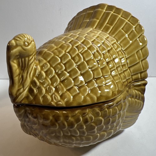 Ceramic turkey covered dish - ceramic,