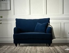 Navy loveseat sofa - Barely Used. RRP £1145