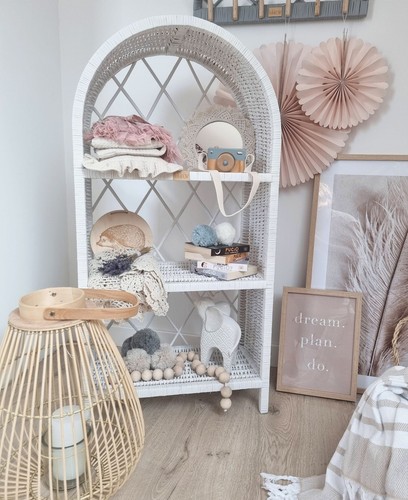 Wicker eater cabinet white - wicker,