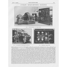 Automatic Rotary Converter Sub Station 2x Vintage Engineering Prints 1926