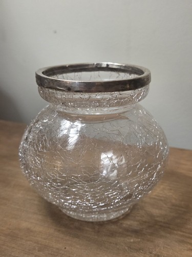 Small vintage crackle glass - small,