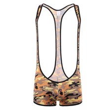 Mens Sexy Camo Leotard Gay