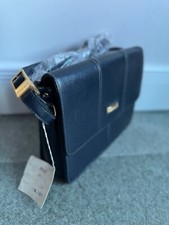 CLAIRE LANGFORD Vintage leather ladies Navy smart underarm shoulder bag