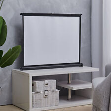 40/50 Inch Small Tabletop Portable Projector Screen Manual Pull Down Home Cinema