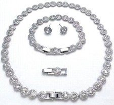 Tennis Necklace Earrings