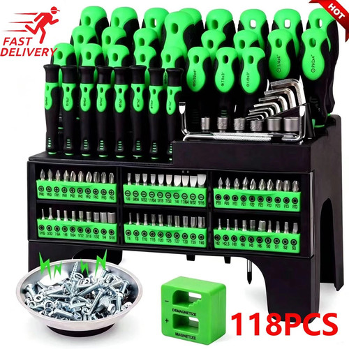 118x magnetic screwdriver set - magnetic,