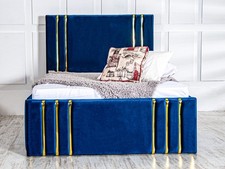 Esupasaver Beautiful Ozan Deep Storage Gas Lift Ottoman Storage Bed Frame Velvet