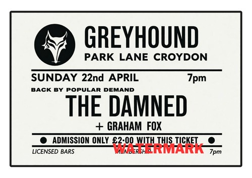 The damned gig poster print - damned,