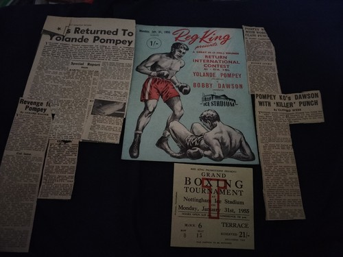 Vintage boxing programme - vintage,