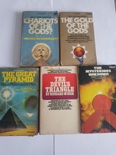 X5 Vintage Corgi Books Fiction Erich Von Daniken Robert Charroux Tom Valentine