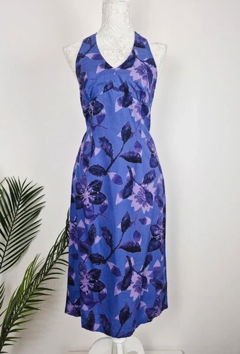 Monsoon purple halter midi - halter,