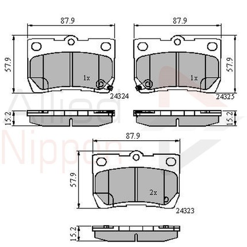 Brake pads set for - for, is