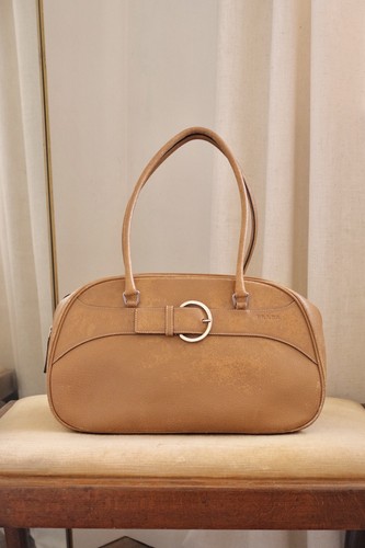 2000s vintage prada - vintage, camel