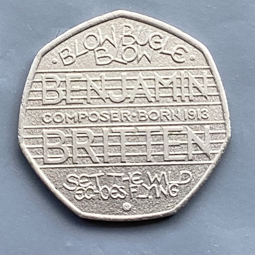 2013 benjamin britten 50p - 2013,
