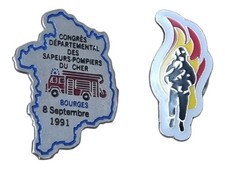 UK & French Firefighter Badges – 1991 Bourges (No Clasp) & Rescue Design