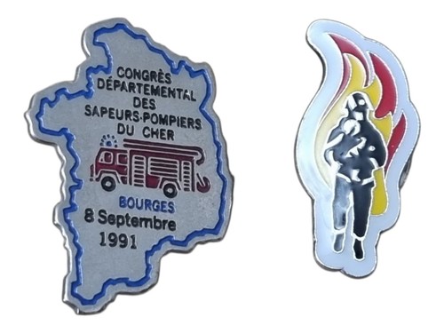 French firefighter badges - &,