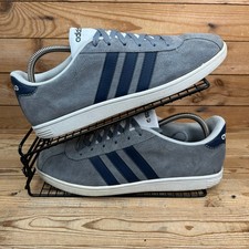 Adidas Trainers Mens Size UK 9 Neo VL Court Grey Suede Casuals Mod Shoes