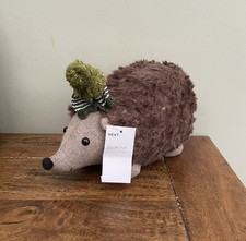 NEXT Hedgehog Doorstop Door Stop Woodland Bobble Hat - BNWT