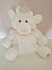 Vintage 1986 Rare White Puffalump Cow With Dress