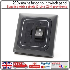 C-Line 230v 240v 13a Mains Fused Spur Heater Cooker Switch Motorhome Caravan Van