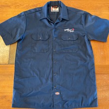 Vintage Fender Super Sonic Twin Amplifier Shirt Crew Work by Dickies navy blue