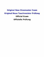Original PADI New New Divemaster Dive Master Final Exam Final Exam Questions