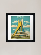 Brasilia Brazil Vintage Poster