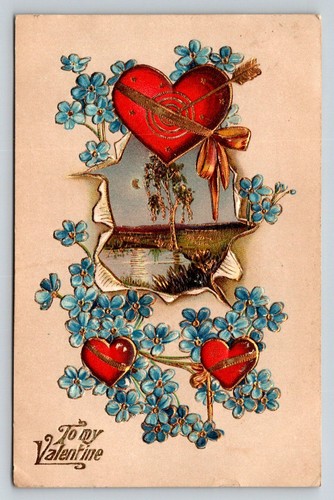 1910 embossed valentine - embossed, to