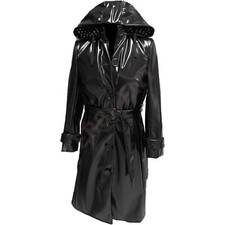 Women's PVC Leather Trench