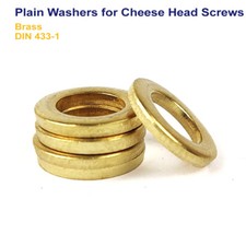 PLAIN WASHERS FOR CHEESE HEAD SCREWS BRASS M2 M3 M4 M5 M6 M8 M10 M12 M16 M20