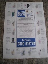 AUTOGLYM CAR VALETING RANGE PRODUCTS LIST 1996 ADVERT A4 SIZE FILE 1