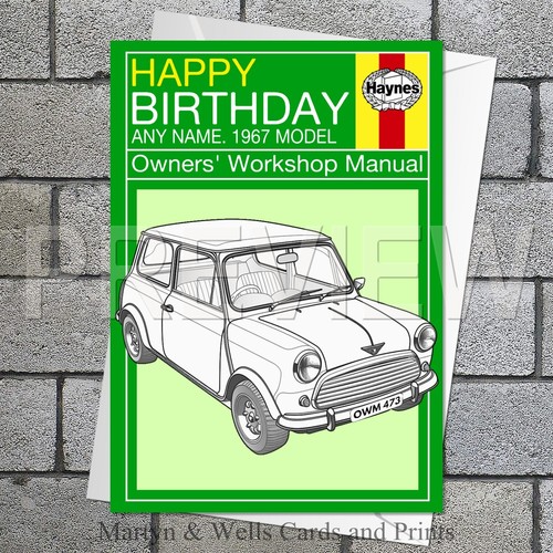 Haynes manual themed - manual, birthday
