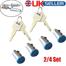 Set of 2/4 Barrel Locks & 2 Keys Fits Thule, Halfords Roof Bars & Cycle Carriers