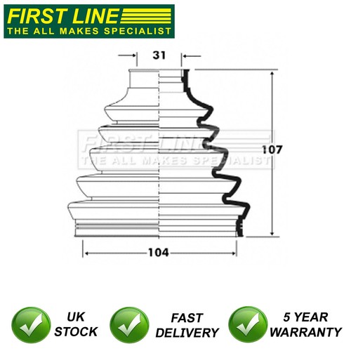Joint boot set - set, rear
